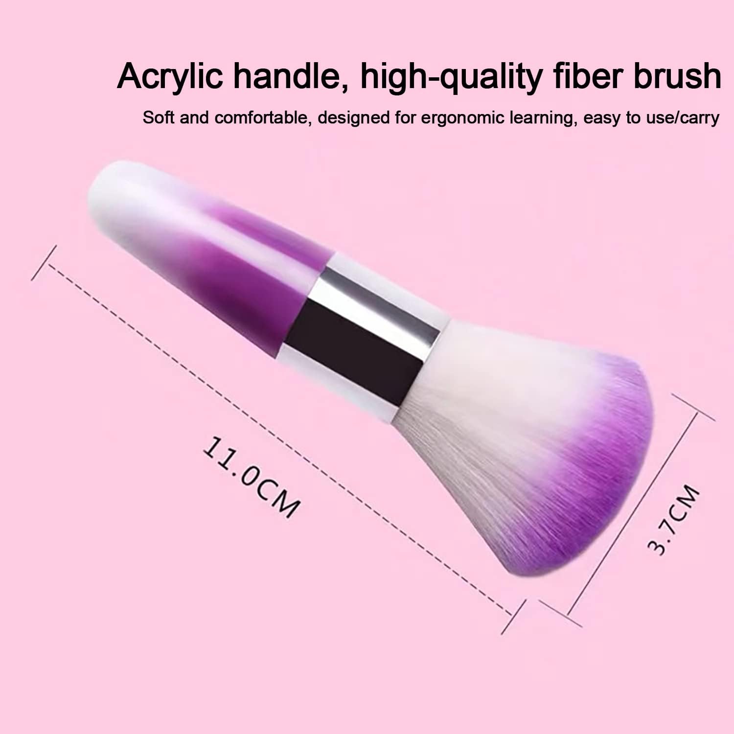 1Pc Pink Unicorn Nail Art Dust Remover Powder Brush Acrylic UV Gel Nail Cleaning Brush Blush Brushes Makeup Manicure Tool - Image 2