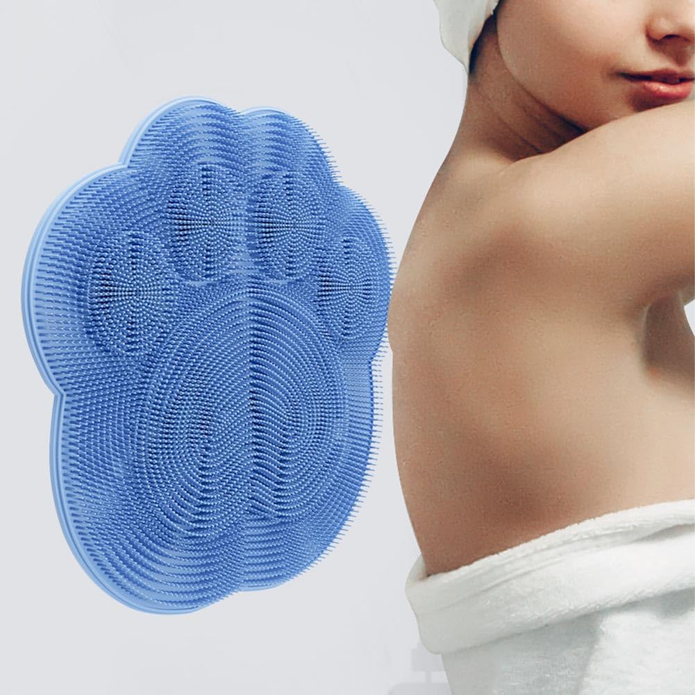 Shower Foot Scrubber Mat, Back Washer Exfoliating Bath Wash Pad, Wall Mounted Slip Suction Cups for Use in Cleaner Men and Women - Image 4
