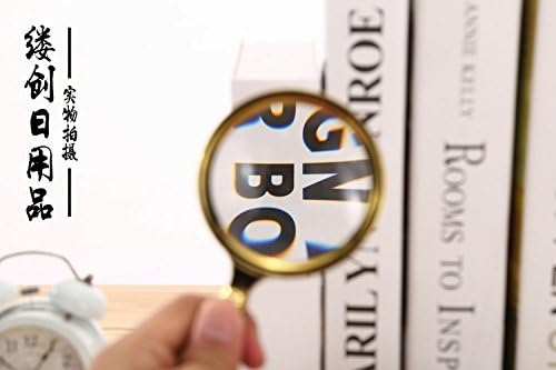 10X Handheld Magnifier Antique Mahogany Handle Magnifier Reading Magnifying Glass for Reading Book, Inspection, Coins, Insects, Rocks, Map, Crossword Puzzle - Image 6