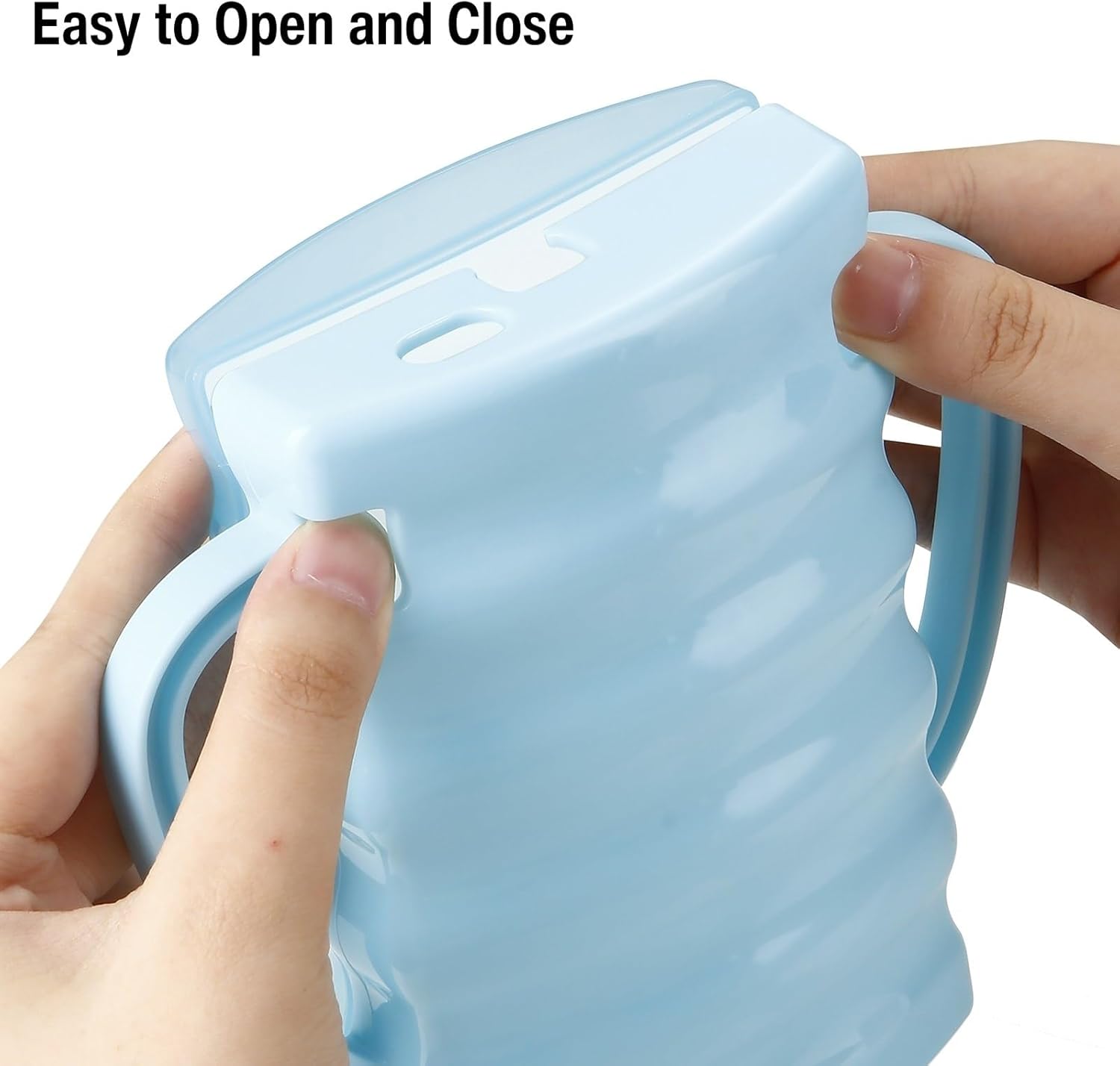 2 Pack Pouch Holder No Squeeze, Baby Food Pouch Juice Boxe Holder with Handle for Food Pouches and Drinks, Blue/Purple - Image 4