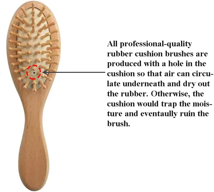 Baby Hair Brush and Comb Set for Newborn| Natural Wooden Hairbrush with Soft Goat Bristles, Pear Wood Comb and Wooden Massage Brush for Infant, Toddler, Kids - Image 3