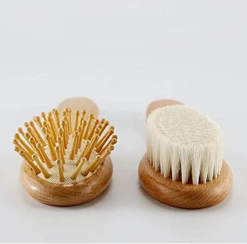 Baby Hair Brush and Comb Set for Newborn| Natural Wooden Hairbrush with Soft Goat Bristles, Pear Wood Comb and Wooden Massage Brush for Infant, Toddler, Kids - Image 7
