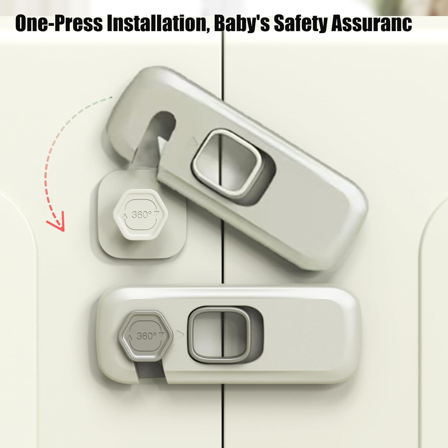 5 Pack Fridge Locks Child Safey, Child Freezer Lock, Baby Fridge Door Latches with Adhesive, Child Locks for Cabinets, Cupboard, Ovens - Image 4
