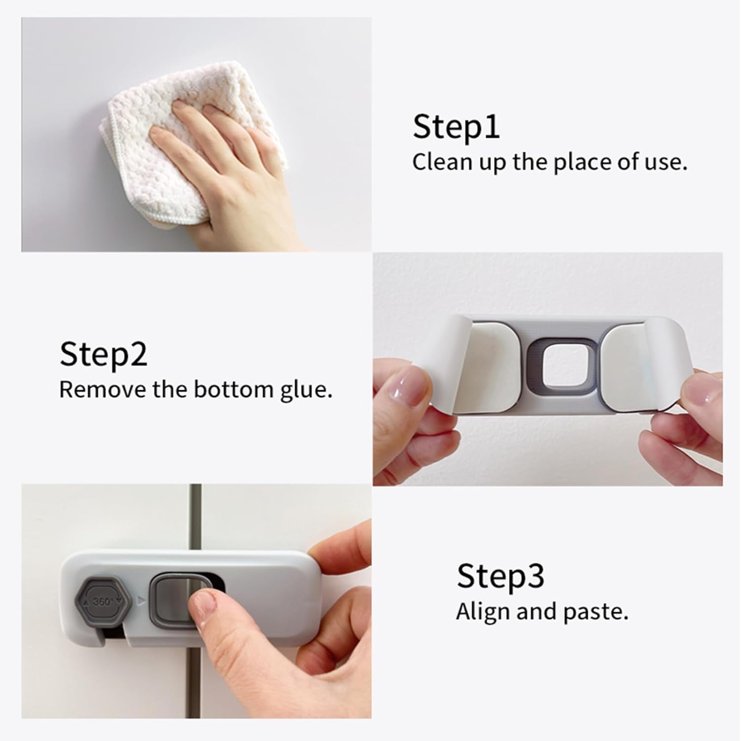 5 Pack Fridge Locks Child Safey, Child Freezer Lock, Baby Fridge Door Latches with Adhesive, Child Locks for Cabinets, Cupboard, Ovens - Image 6