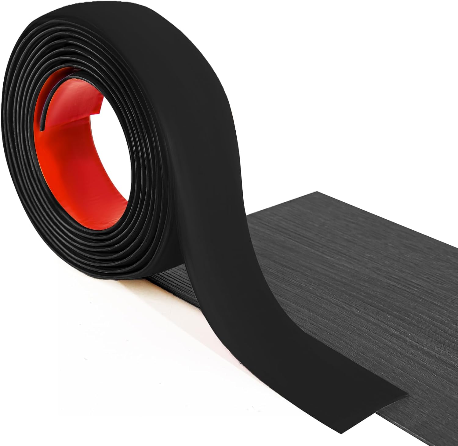 Self Adhesive Vinyl Floor Transition Strip,Laminate Floor Strip Floor Flat Divider Strip for Joining Floor Gaps,Carpet Threshold Transition,Floor Tiles（10 FT, 1.57in, Black） - Image 2