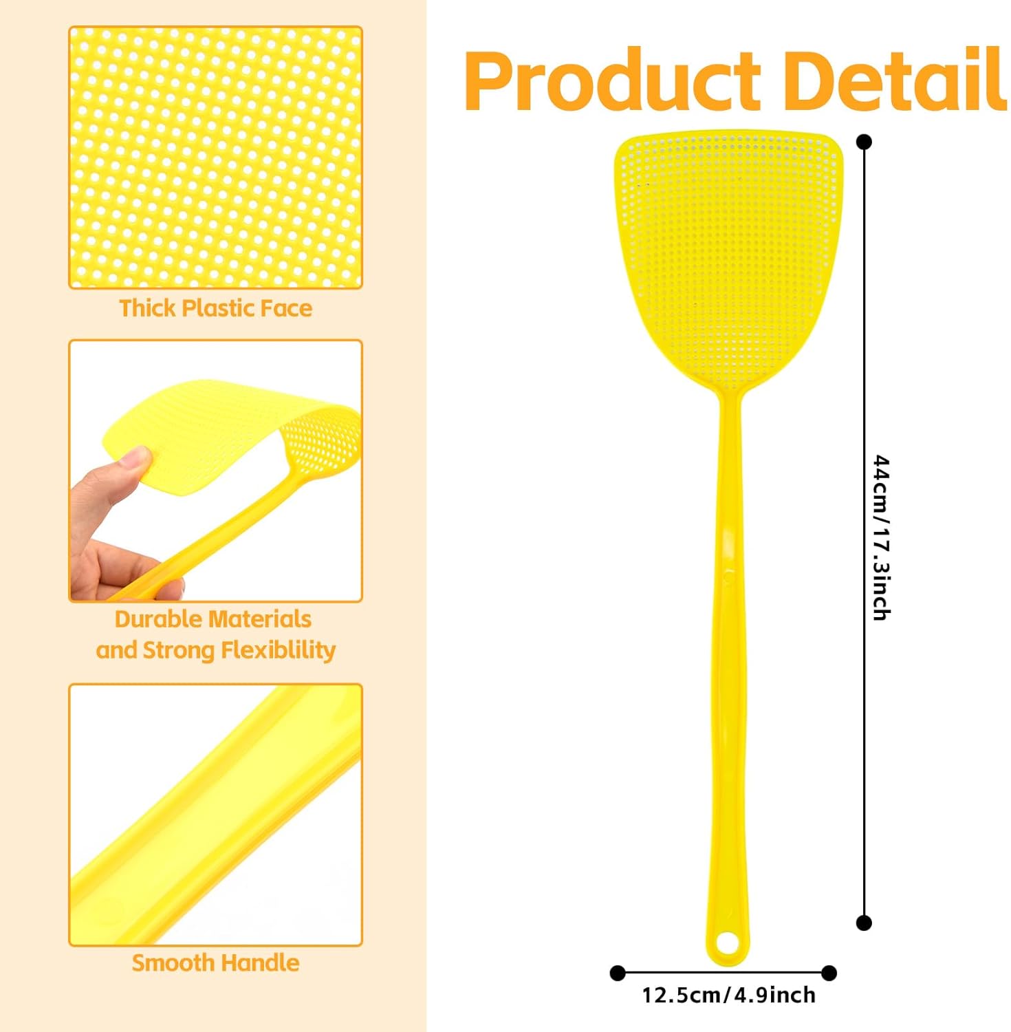 Plastic Fly Swatter, 10 Pack Multi-Color Strong Fly Killer, Manual Pest Control Fly Catcher for Indoor Outdoor Mosquitoes, Flies, Spiders, Insect - Image 2