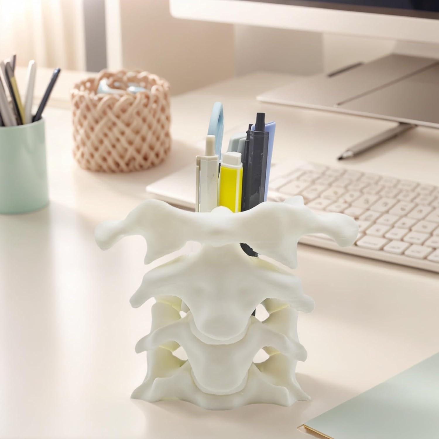 Unique Spine Pen Holder for Desk, Pencil Holder Desk Organizers, Office Supplies Decorations Idea Gift for Doctors, Nurses, Chiropractors - Image 4