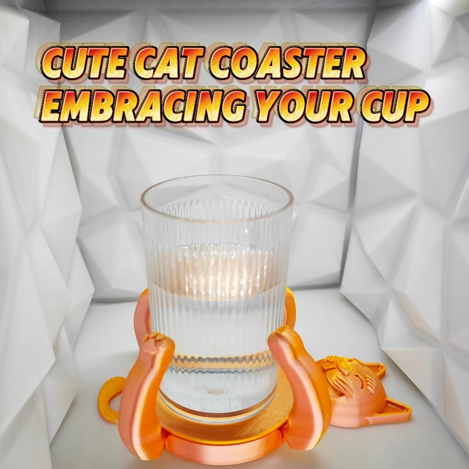Funny Cat Coasters Cup Cuddler, 3D Creative Coasters for Drinks, Bars, Party, Birthday Gifts for Cat Lovers, Home Decor Housewarming and White Elephant Gifts Ideas - Image 3