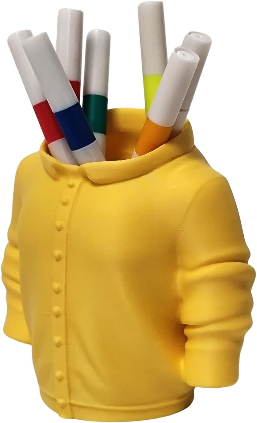 Sweater Pen Holder - 3D Printed Desk Organizer with Cozy Design for Pens, Makeup Brushes, Unique Office Desk Accessory - Image 1