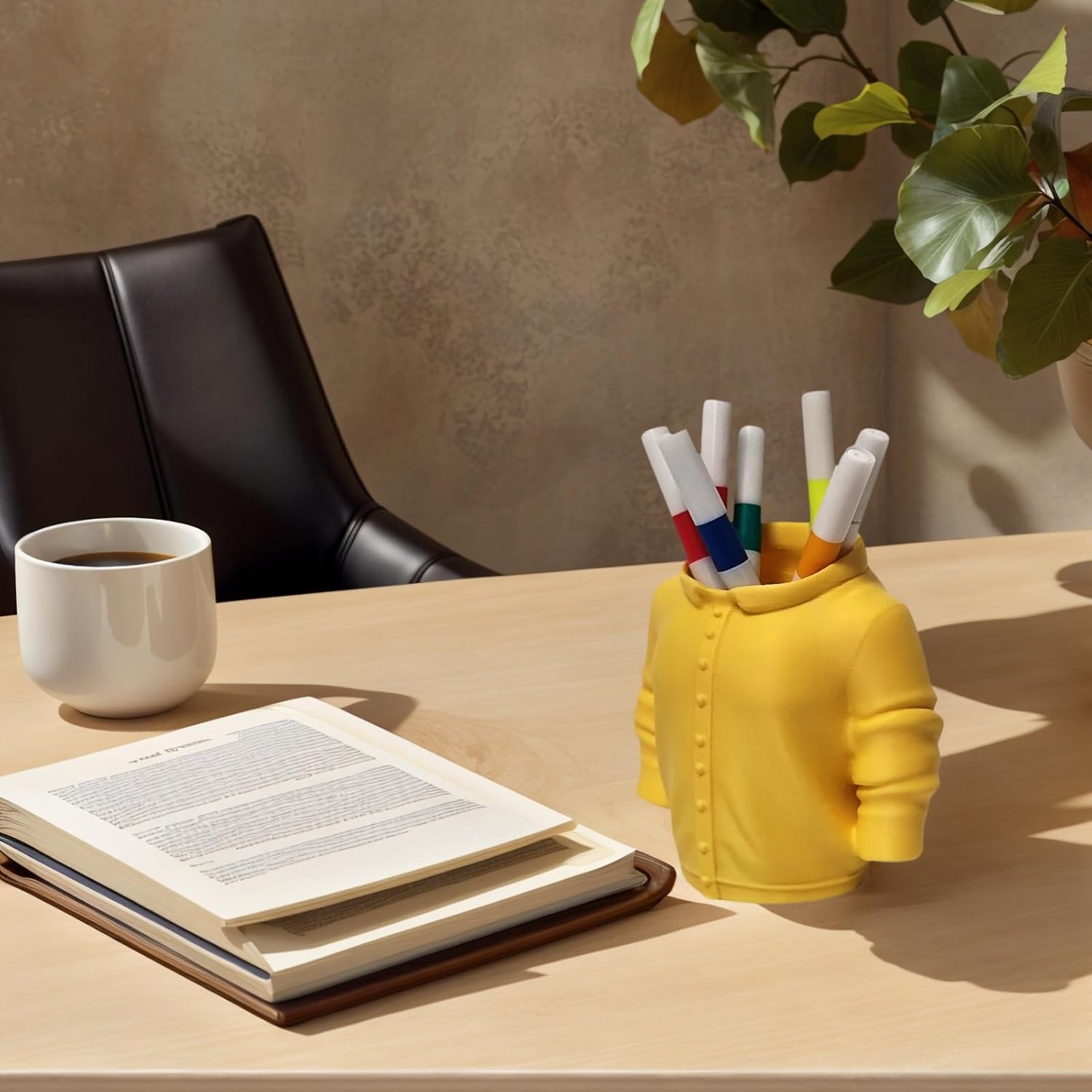 Sweater Pen Holder - 3D Printed Desk Organizer with Cozy Design for Pens, Makeup Brushes, Unique Office Desk Accessory - Image 2