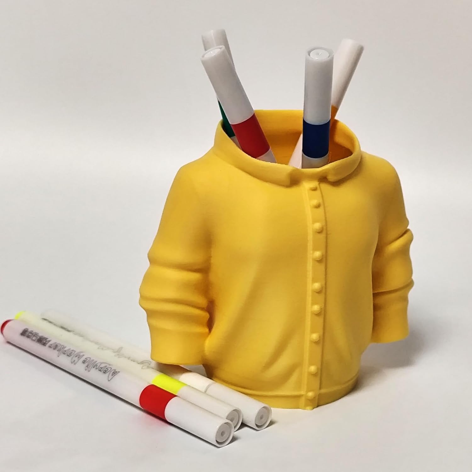 Sweater Pen Holder - 3D Printed Desk Organizer with Cozy Design for Pens, Makeup Brushes, Unique Office Desk Accessory - Image 3