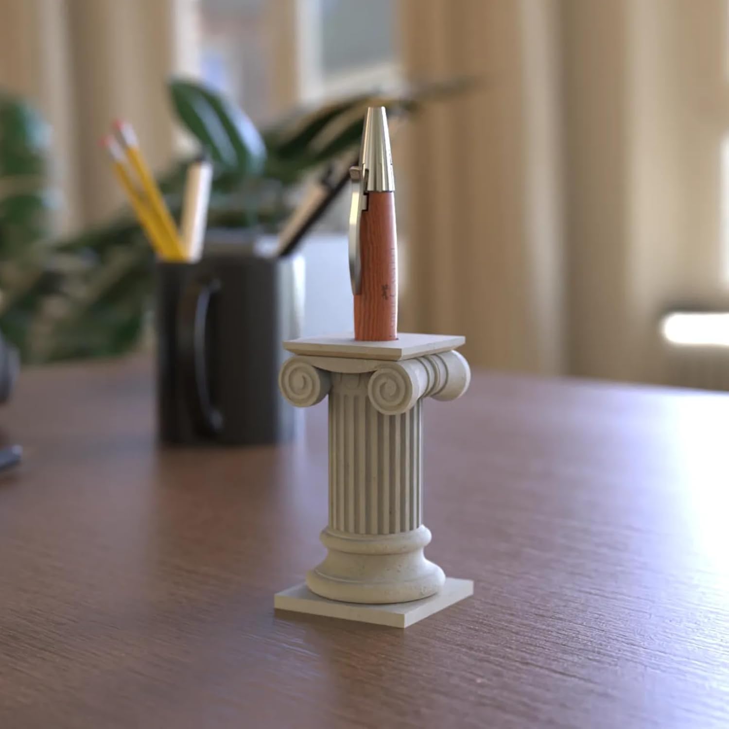 Elegant 3D Printed Column Pen Holder, Pencil Holder Desk Organizers, Office Supplies Decorations Idea Gift - Image 2