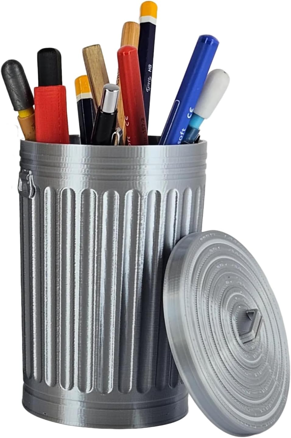 Creative Trash Can Pen Holder for Desk, Pencil Holder Desk Organizers, Office Supplies Decorations Idea Gift - Image 1