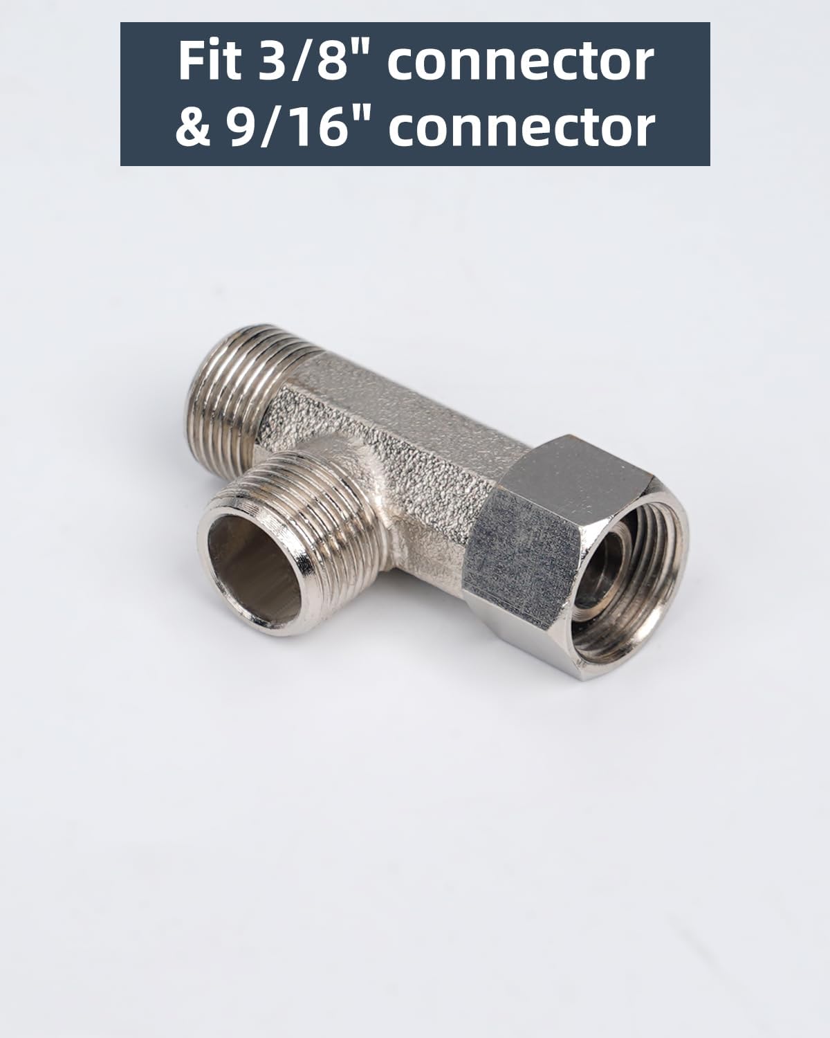 Bidet T Adapter, Metal T Valve for Bidet(3/8” x 3/8” x 3/8”), 3 Way Tee Connector Bidet Attachment for Toilet - Image 6