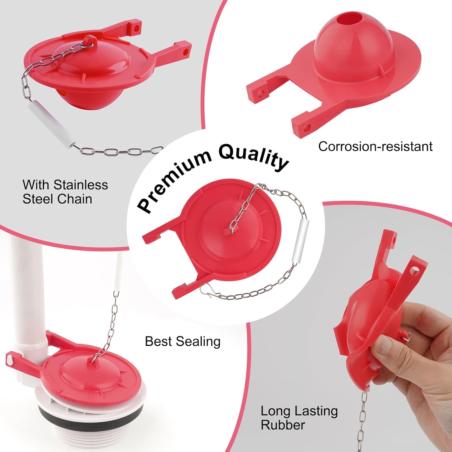 Large 3-Inch Toilet Flapper Replacement Compatible with TOTO Flapper Model G-Max, THU138S, THU175S and THU331S- Oversized Sealing and Easy to Install - Image 3
