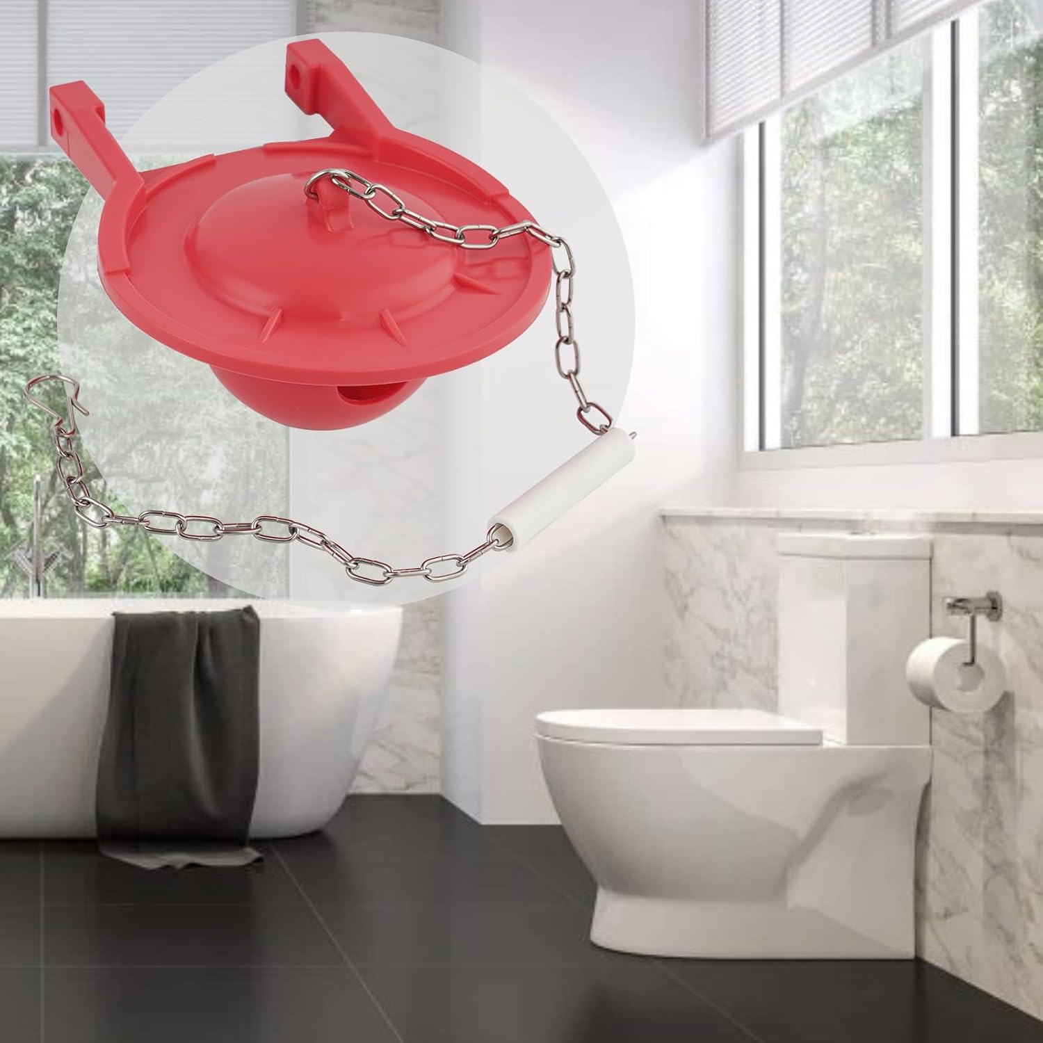 Large 3-Inch Toilet Flapper Replacement Compatible with TOTO Flapper Model G-Max, THU138S, THU175S and THU331S- Oversized Sealing and Easy to Install - Image 6
