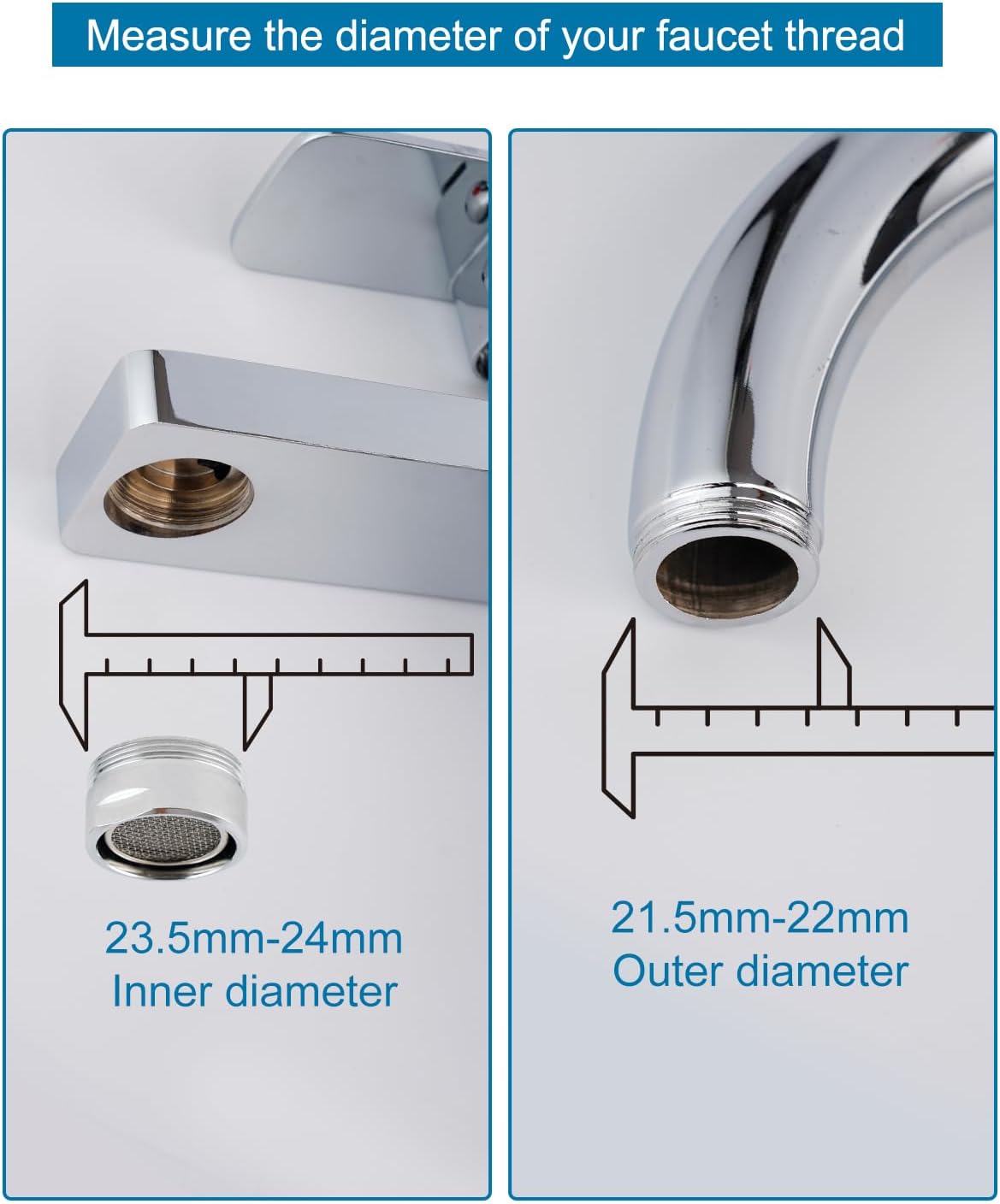 Faucet Adapter Kit, Swivel Aerator Adapter to Connect Garden Hose - Multi-Thread Kitchen Sink Faucet to Garden Hose Adapter 3/4 Inch - Chrome Finished - Image 4
