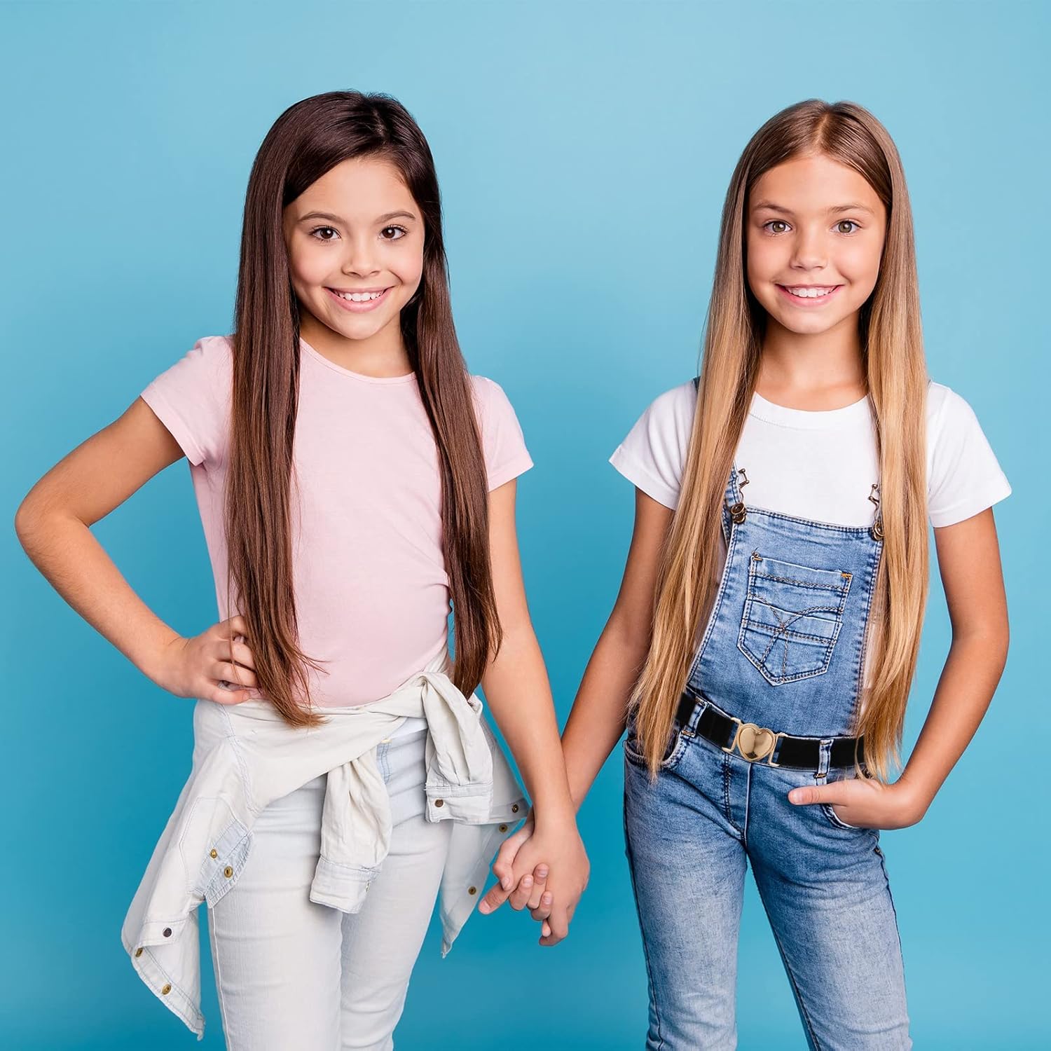 3 Pack Elastic Belts for Toddler Kids Adjustable Boys Girls Teens Stretch Belts with Heart Buckle - Image 7