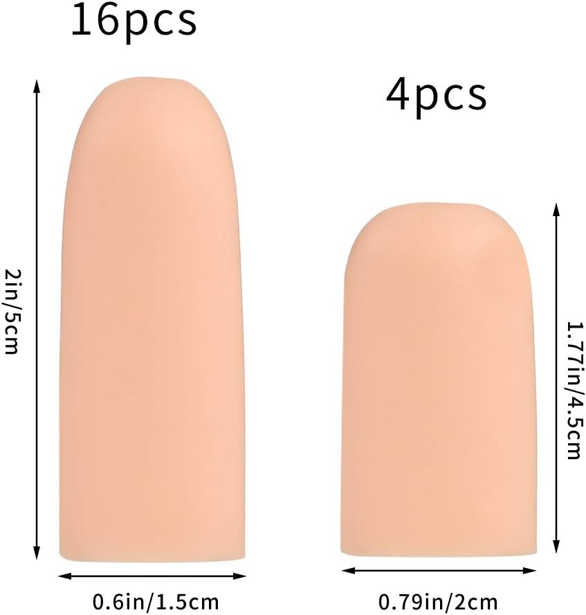 20 Pack Gel Finger Cots, Finger Protector Support New Material Finger Gloves, Finger Cots to Protect Crack, Peel Finger and Other Finger Pain - Image 2