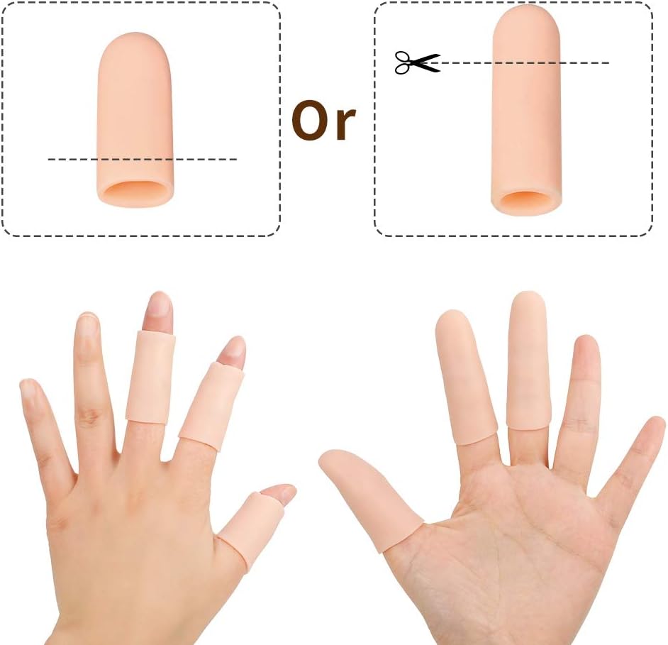 20 Pack Gel Finger Cots, Finger Protector Support New Material Finger Gloves, Finger Cots to Protect Crack, Peel Finger and Other Finger Pain - Image 4