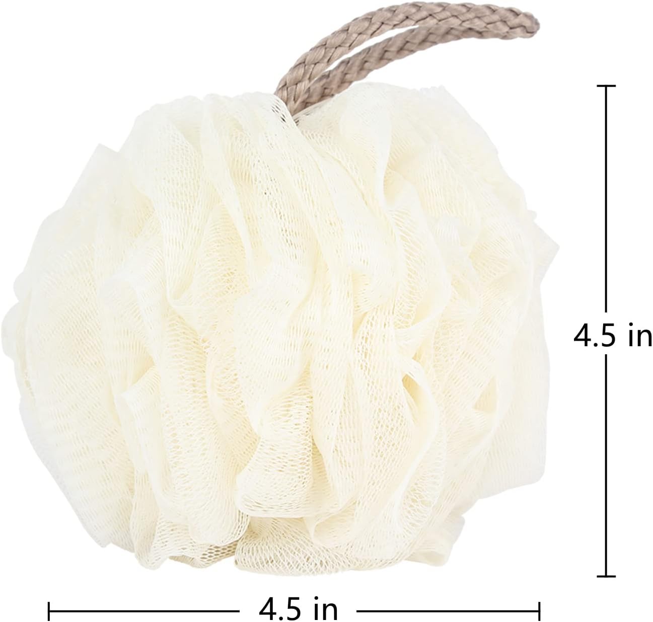 Store Bath Sponges Shower Loofahs Large Mesh Balls Sponge 4 Colors for Body Wash Bathroom Men Women - Pack of 4 Scrubber Cleaning Loofah Bathing Accessories (50g) - Image 5