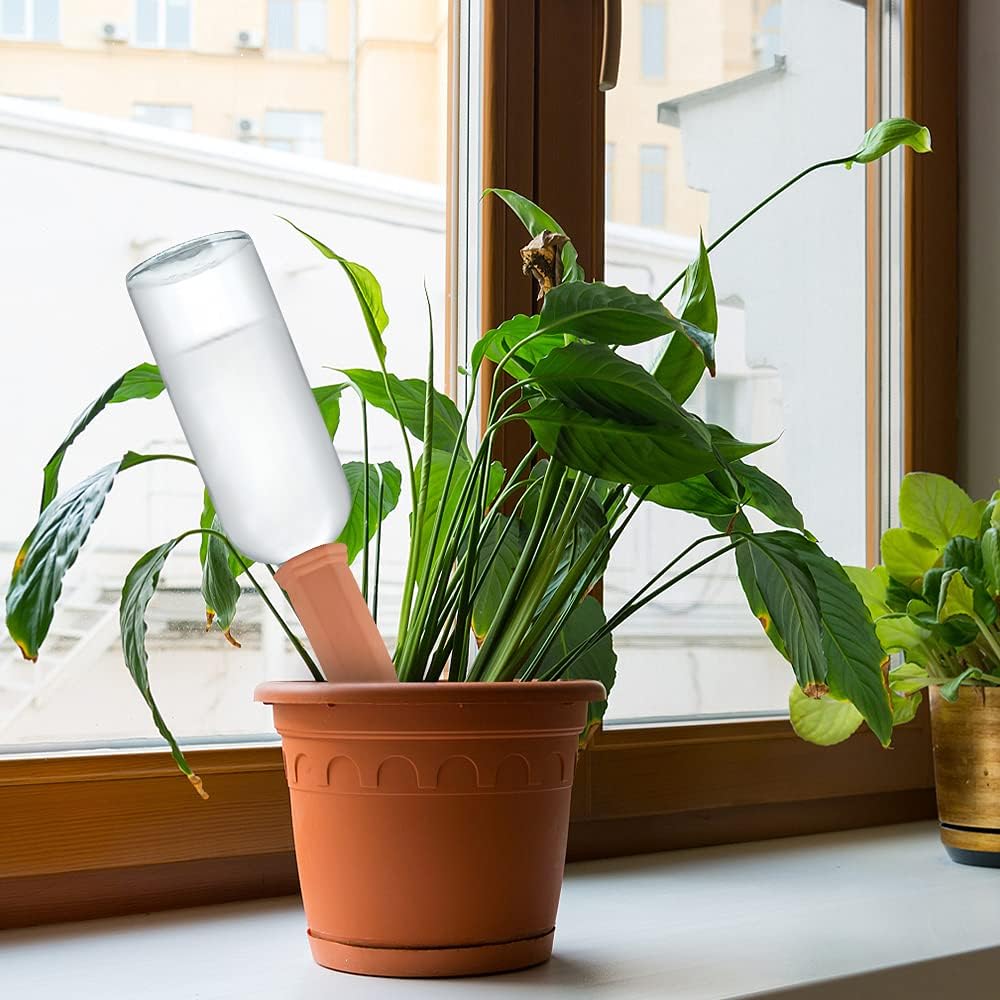 Store 10PCS Plant Watering Stakes Automatic Plant Drippers Waterers for Vacations Plant Watering Devices Terracotta Self Waterinq Spikes for Wine Bottles Great for Indoor Outdoor Plants - Image 4