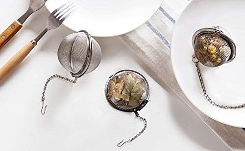 Store 2pcs Stainless Steel Mesh Tea Ball Inch Tea Strainers Tea Strainer Filters for Tea (2.1 inches) - Image 7