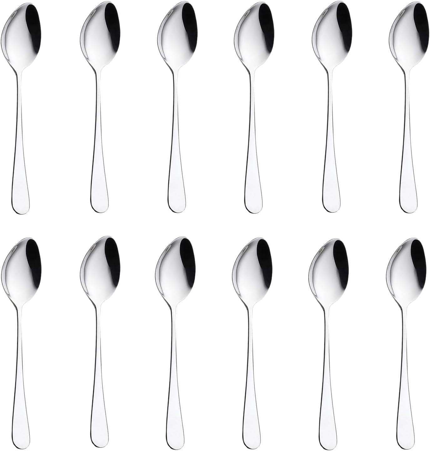 Store 12pcs Dinner Spoons Silverware Set, 17 cm Stainless Steel Soup Spoons, Mirror Polished Round Edge Tablespoons, Dishwasher Safe for Home, Restaurant - Image 5