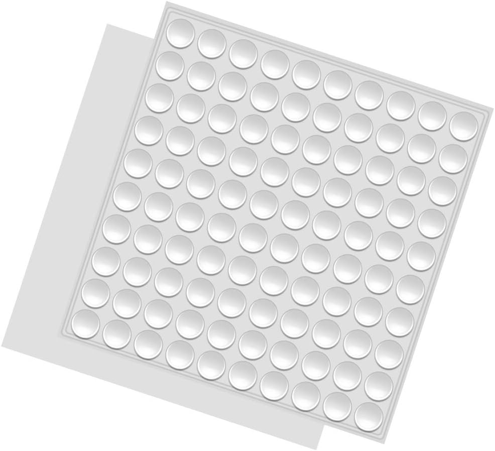 Store Rubber Bumpers Clear Self Adhesive Bumpers Noise Dampening Buffer Pads 100PCS 3/8 Inch Protection for Cabinet Door Drawer Wooden Floor-Hemispherical - Image 1