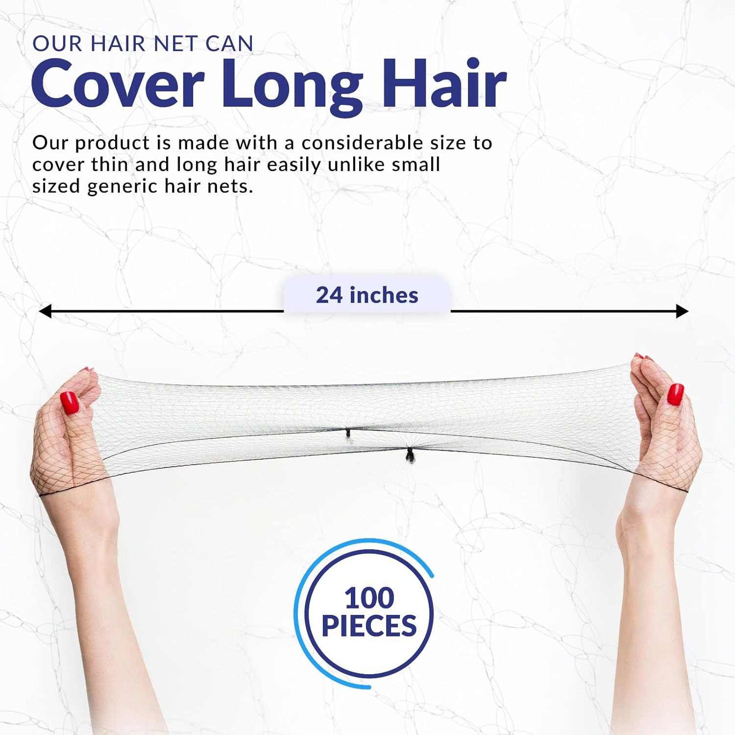 100Pcs Hair Net Black 24
