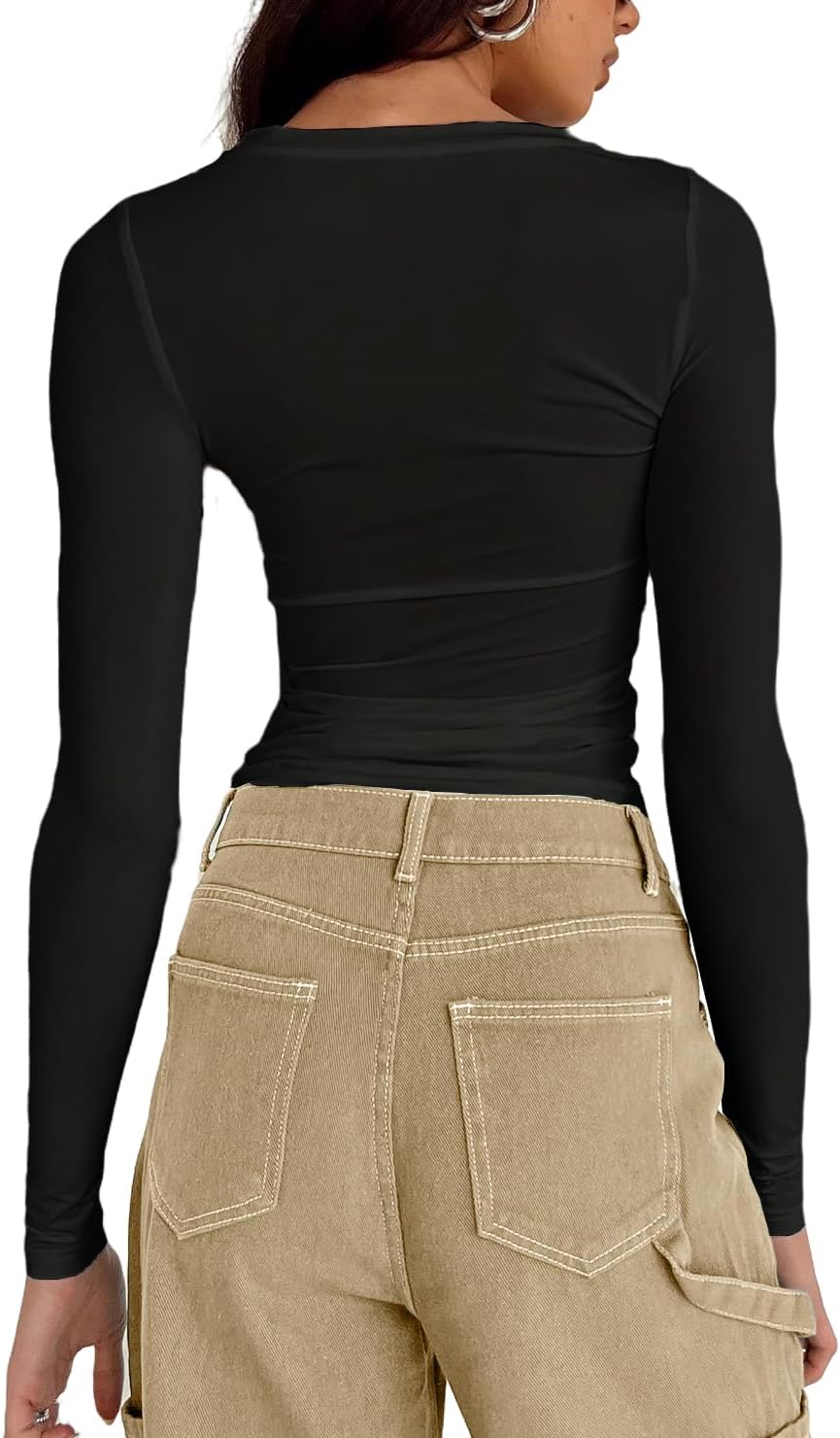 Women's Casual Basic Going Out Crop Tops Slim Fit Short Sleeve Crew Neck Tight T Shirts 2025 - Image 2