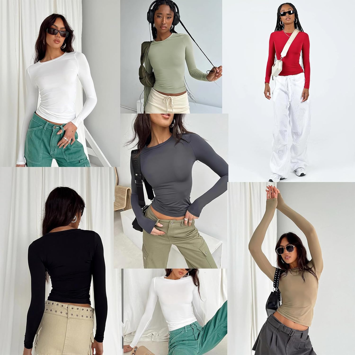 Women's Casual Basic Going Out Crop Tops Slim Fit Short Sleeve Crew Neck Tight T Shirts 2025 - Image 4