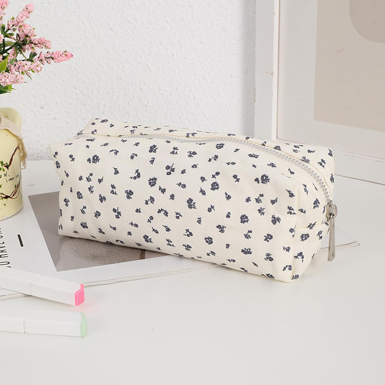 Pencil Case Pencil, Teenage Pen Case, Pen Case Leather, The Cute Cartoon Small can be Used as a Key Bag, a Cosmetic Bag, and is Easy to Carry (White, blue285) - Image 7