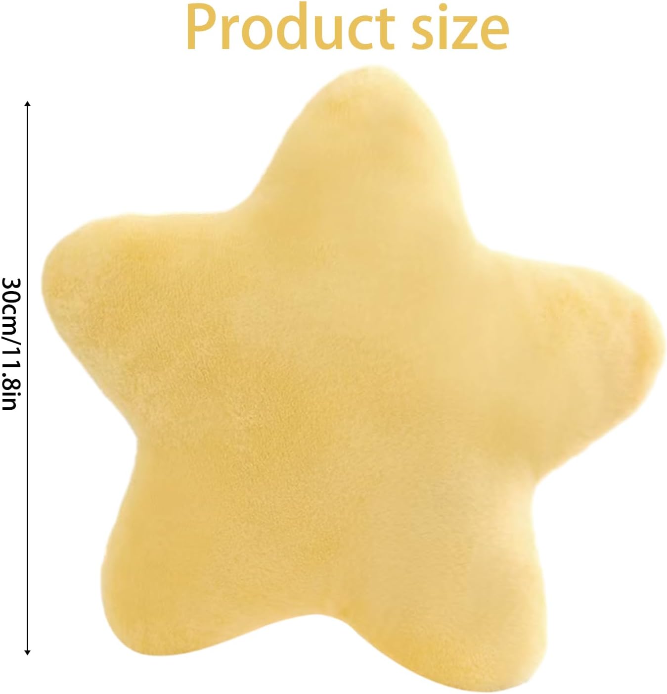Cute Pillow Cushion Decorative Nursery Stuffed Throw Pillows Yellow Pink Sofa Pillow Cushion Star Plush Pillow Kids Boys Girls Adults Car Home Chair Floor Bed Gift Reading Nook TV - Image 2