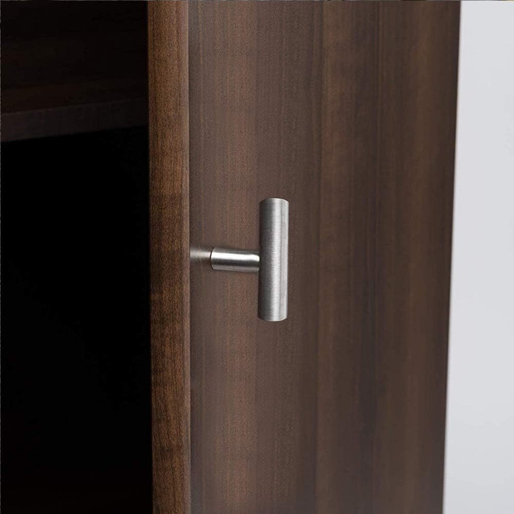 10 Pack Brushed Nickel Cabinet Knobs Cabinet Hardware - Brushed Nickel Drawer Knobs Kitchen Cabinet Knobs T Bar Drawer Pull Knobs 1/2 inch Diameter Overall Length 50mm - Image 4