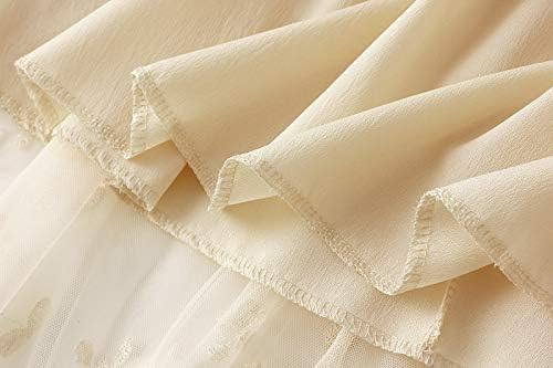 Women's Tutu Tulle Skirt Elastic High Waist Layered Midi Skirt Lace Embroidery Asymmetrical A-Line Skirt - Image 6