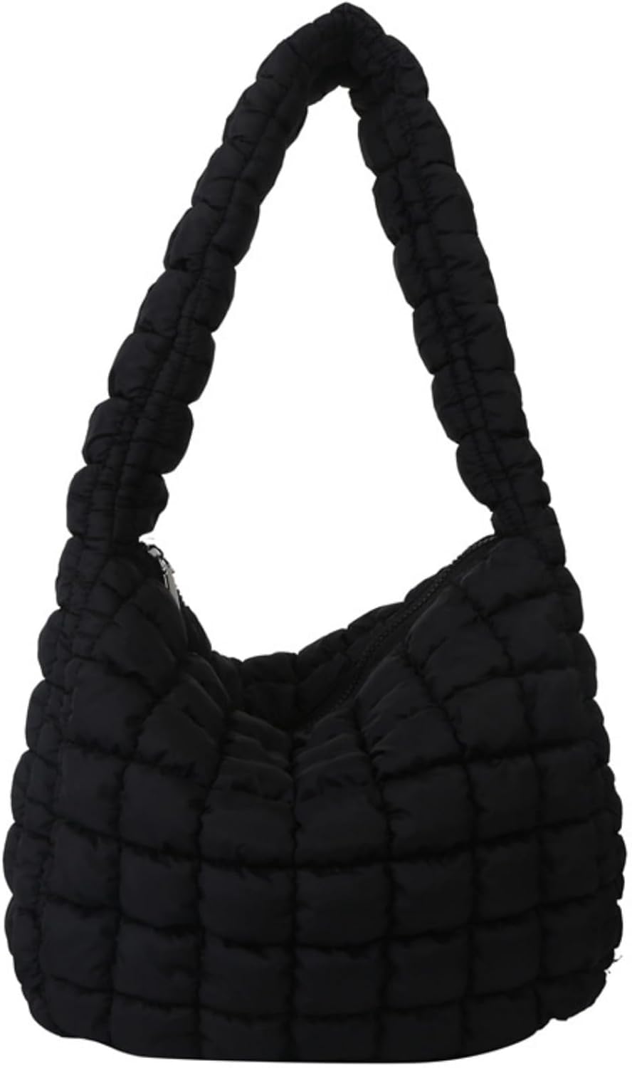 Puffer Tote Bag Women Quilted Shoulder Bags Puffy Bubble Pleated Purse Nylon Padding Cloud Crossbody Bag 2024 - Image 1