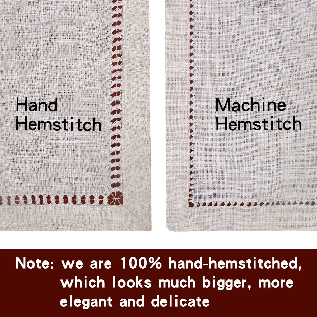 Handmade Hemstitch Gray Dining Table Runner Or Dresser Scarf, Rectangular 14 by 72 Inch - Image 5