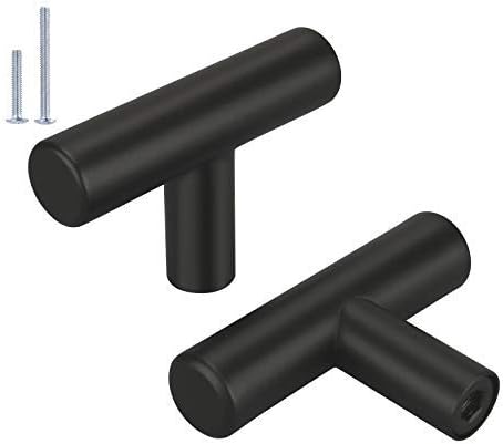 (50 Pack) Cabinet Knob Black Stainless Steel Drawer Knobs - HD201BK Matte Black Kitchen Cabinet Hardware - Image 1