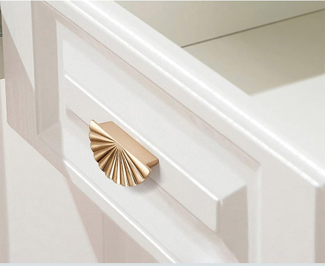 6 Pack Cabinet Handles 2.52 inch Kitchen Cabinet Pulls 64mm with Vintage Cupboard Drawers Hardware Dresser Drawer Handles Kitchen Cabinet Handles (64MM, 6 Pack, Brushed Gold) - Image 4
