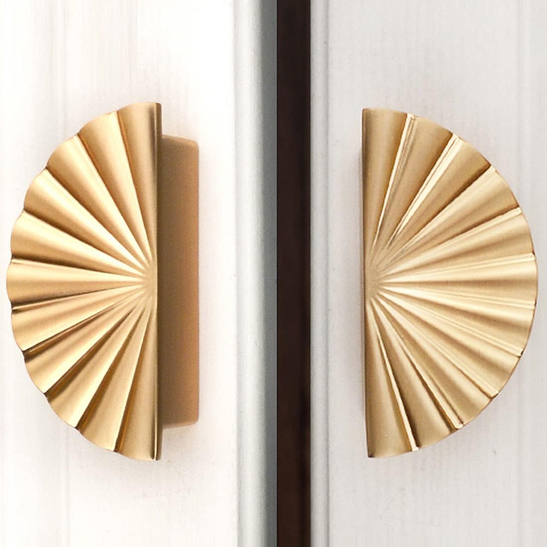 6 Pack Cabinet Handles 2.52 inch Kitchen Cabinet Pulls 64mm with Vintage Cupboard Drawers Hardware Dresser Drawer Handles Kitchen Cabinet Handles (64MM, 6 Pack, Brushed Gold) - Image 5