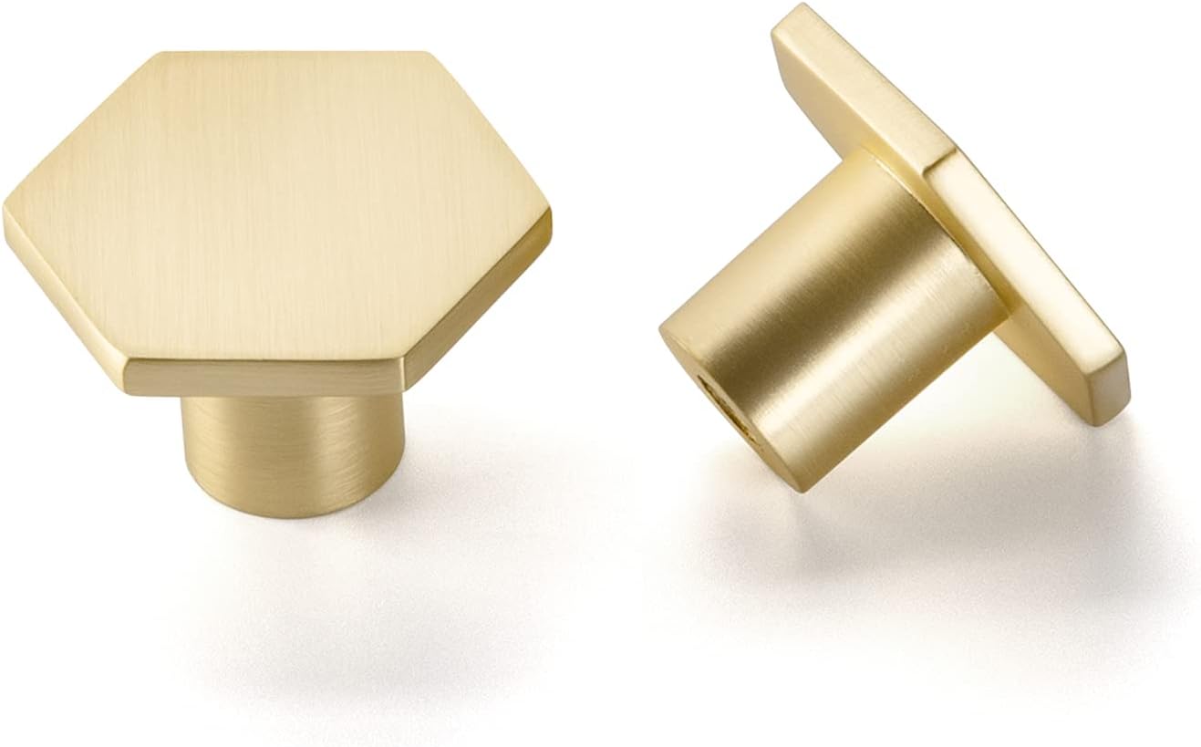 5 Pack Cabinet Knobs Gold Kitchen Drawer Knobs - LS6275GD Gold Cupboard Knobs Kitchen Cabinet Hardware Gold Drawer Knobs Cabinet Door Knobs - Image 1