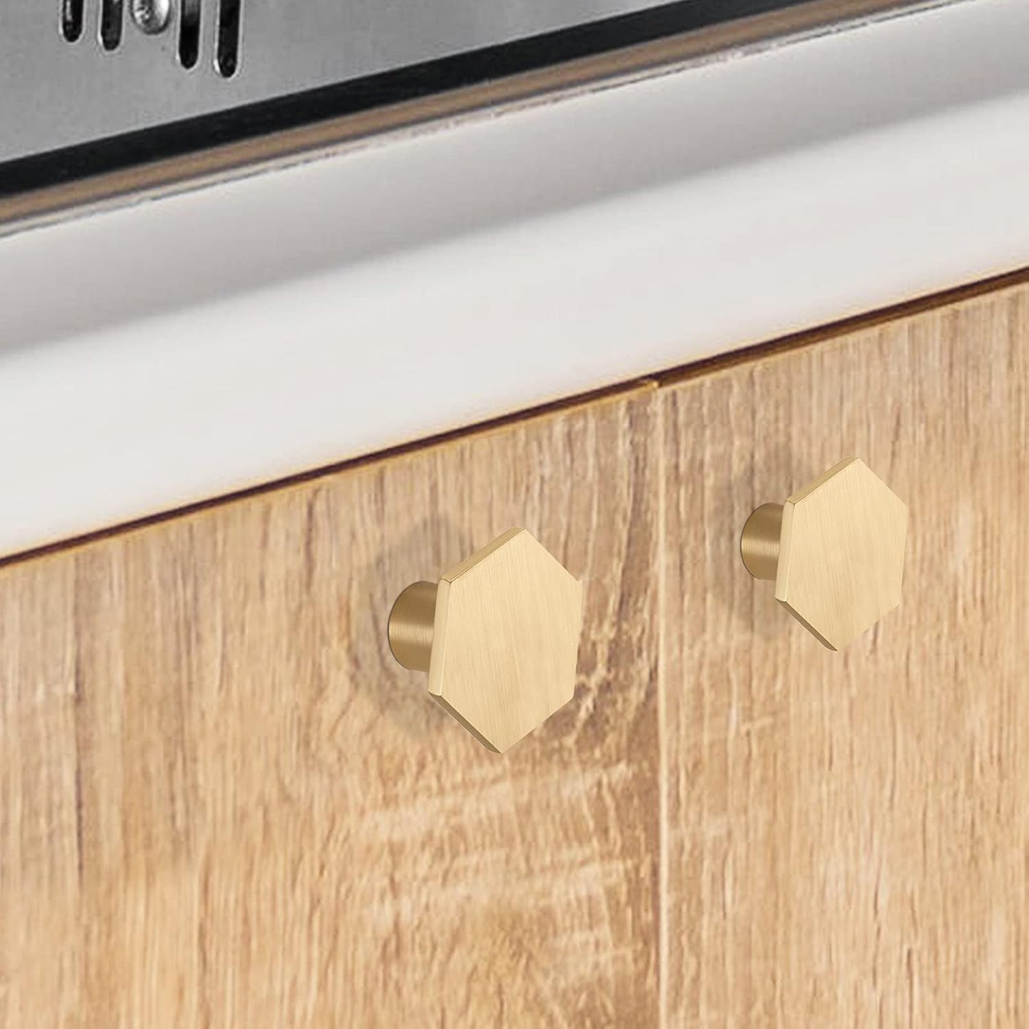 5 Pack Cabinet Knobs Gold Kitchen Drawer Knobs - LS6275GD Gold Cupboard Knobs Kitchen Cabinet Hardware Gold Drawer Knobs Cabinet Door Knobs - Image 3