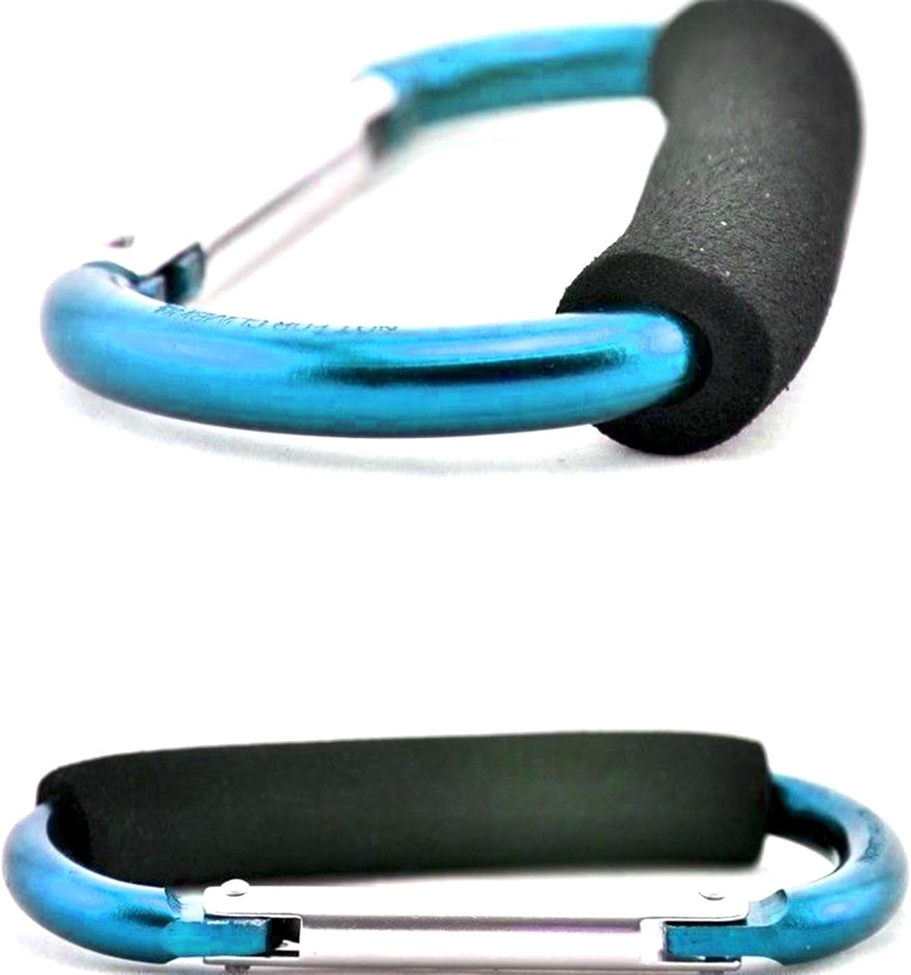 Stroller Hooks by Baby,Large Stroller Hooks for Mommy, 2 pcs Carabiner Stroller Hook Organizer for Hanging Purses, Diaper Bag, Shopping Bags (Sky Blue) - Image 3