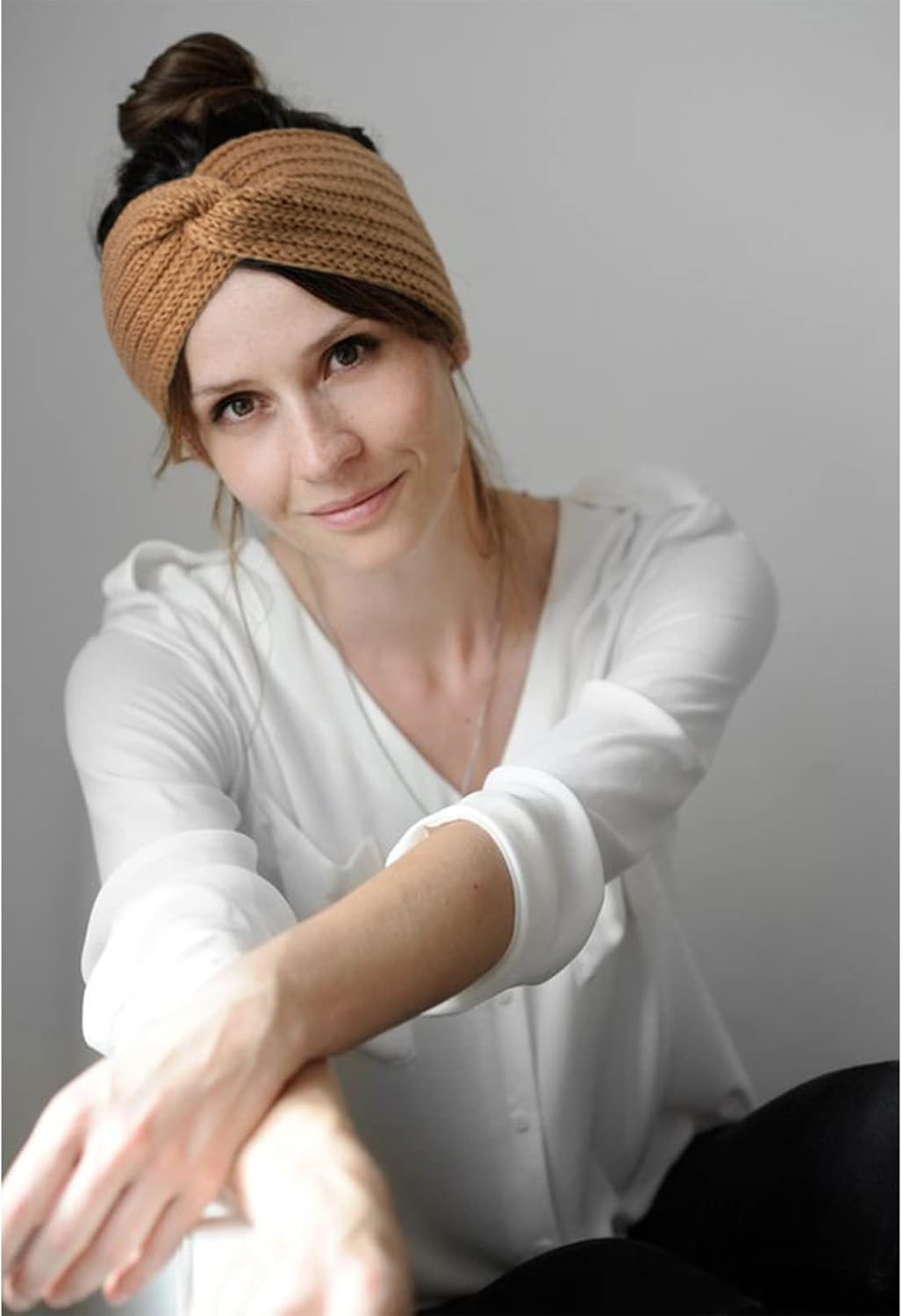 Knit Crochet Headband for Women Ear Warmer Soft Turban Stretch Headbands Warmer Winter Running Fashion Head Wrap Winter Accessories - Image 2