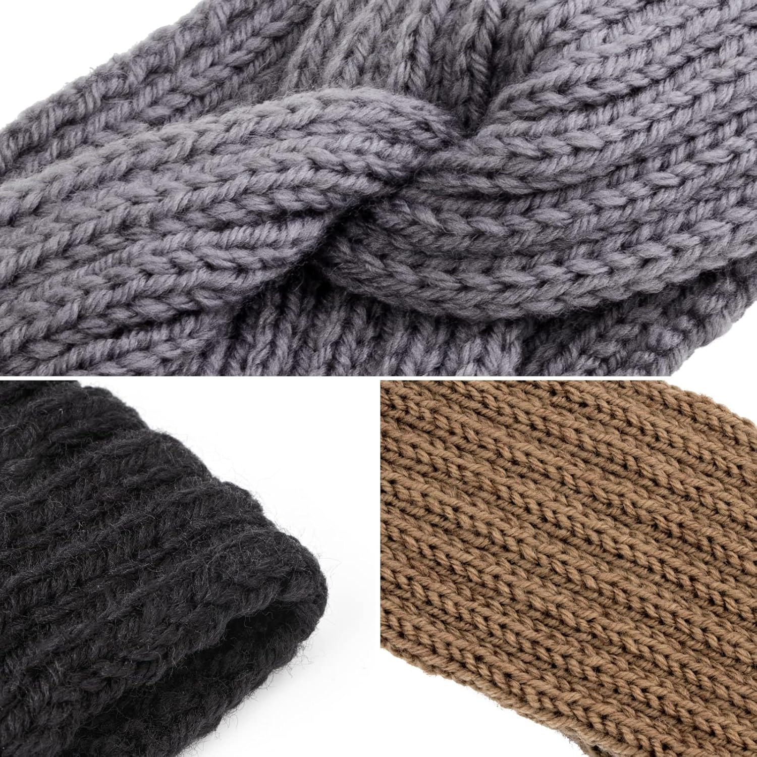 Knit Crochet Headband for Women Ear Warmer Soft Turban Stretch Headbands Warmer Winter Running Fashion Head Wrap Winter Accessories - Image 5