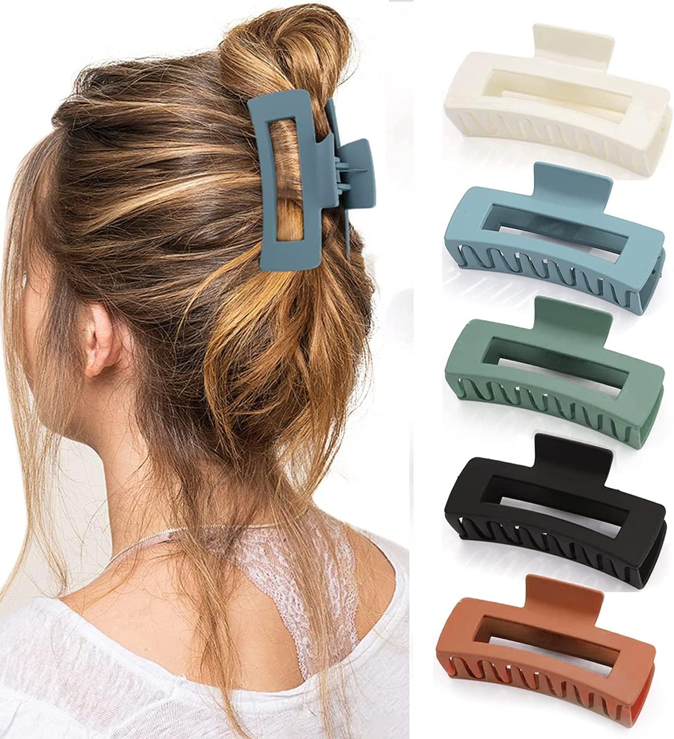 5 Pcs Hair Claw Clips-Nonslip Large Claw Clip Strong Hold Hair Clips Suitable for Women Fashion Hair Styling Accessories - Image 1