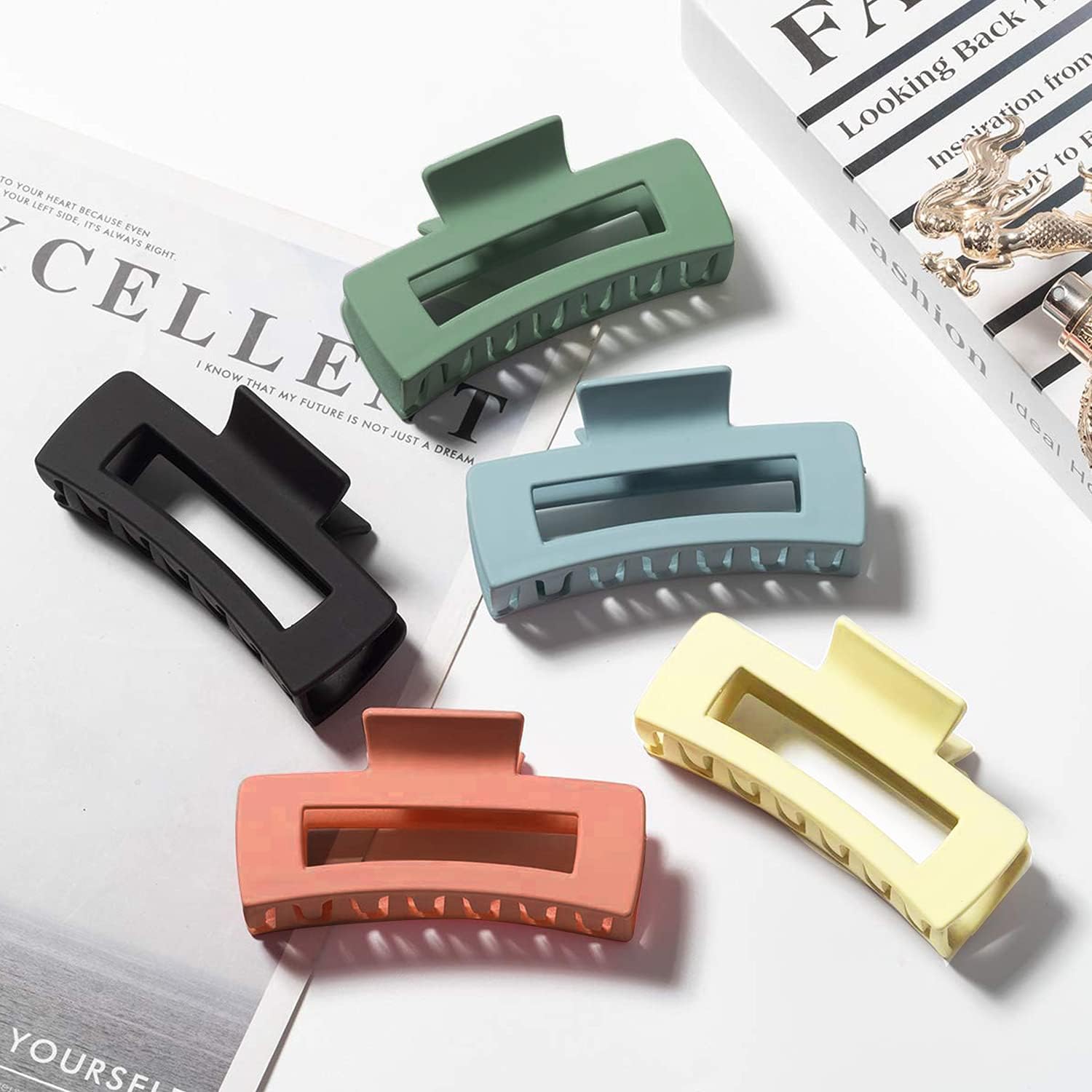 5 Pcs Hair Claw Clips-Nonslip Large Claw Clip Strong Hold Hair Clips Suitable for Women Fashion Hair Styling Accessories - Image 2