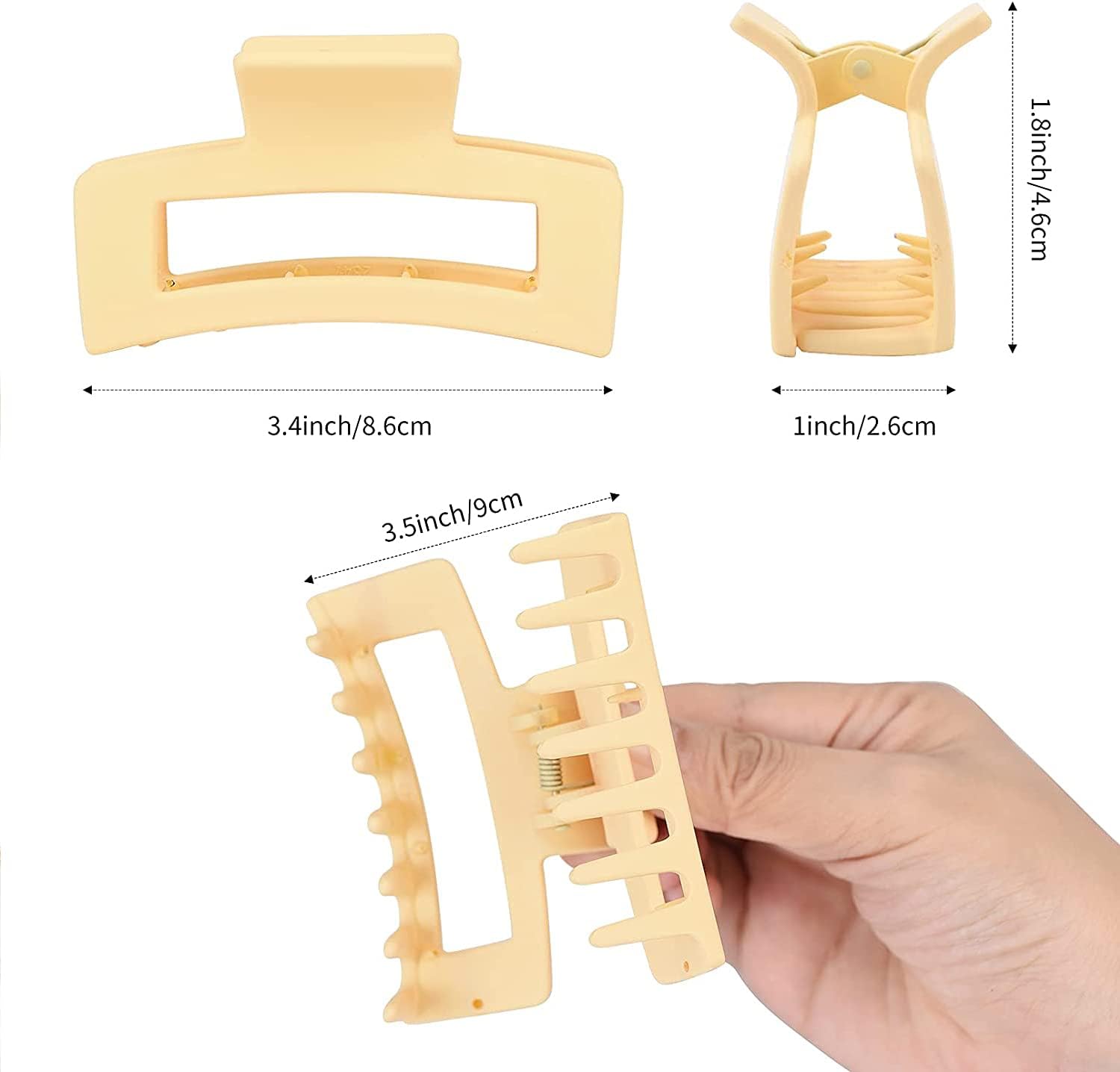 5 Pcs Hair Claw Clips-Nonslip Large Claw Clip Strong Hold Hair Clips Suitable for Women Fashion Hair Styling Accessories - Image 3