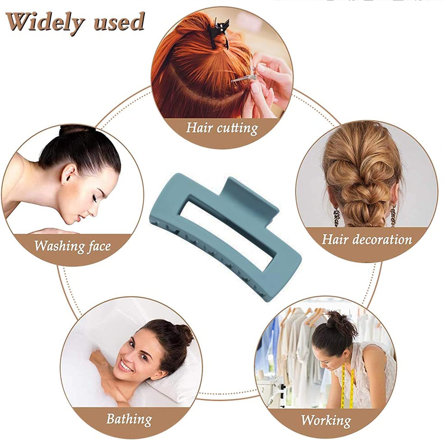 5 Pcs Hair Claw Clips-Nonslip Large Claw Clip Strong Hold Hair Clips Suitable for Women Fashion Hair Styling Accessories - Image 5